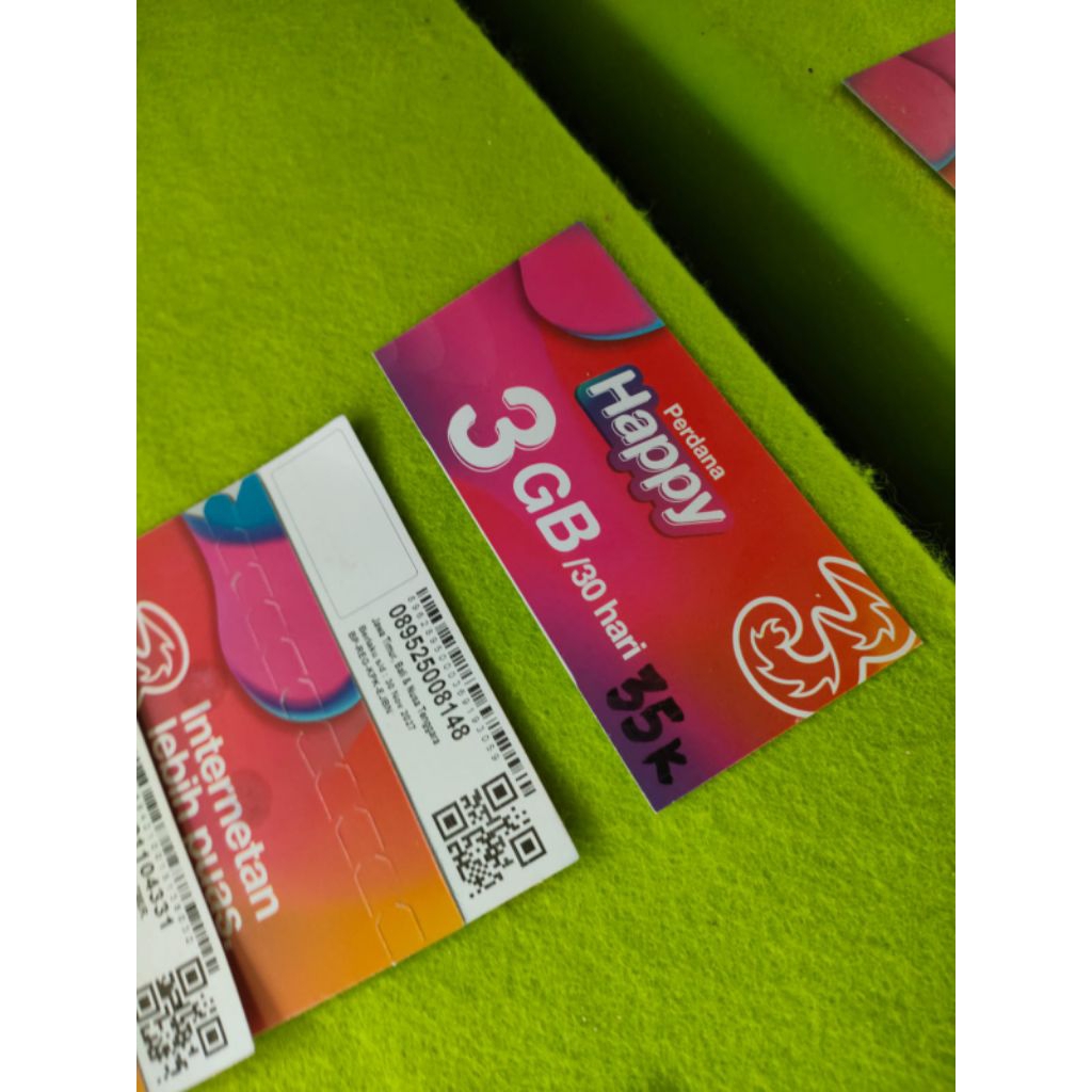 Perdana TRI - Paket Data 3GB, Bonus Kuota, Kompatibel 4G/5G