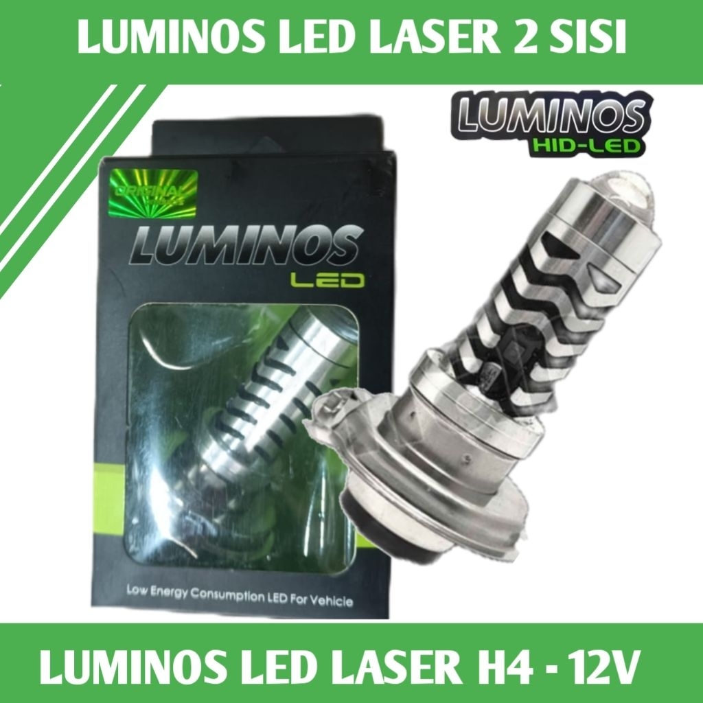 LAMPU LED LASER H4 LUMINOS AC DC PLUS LAMPU SENJA 12 VOLT MOTOR VIXION  ORIGINAL LUMINOS , LUMINOS L