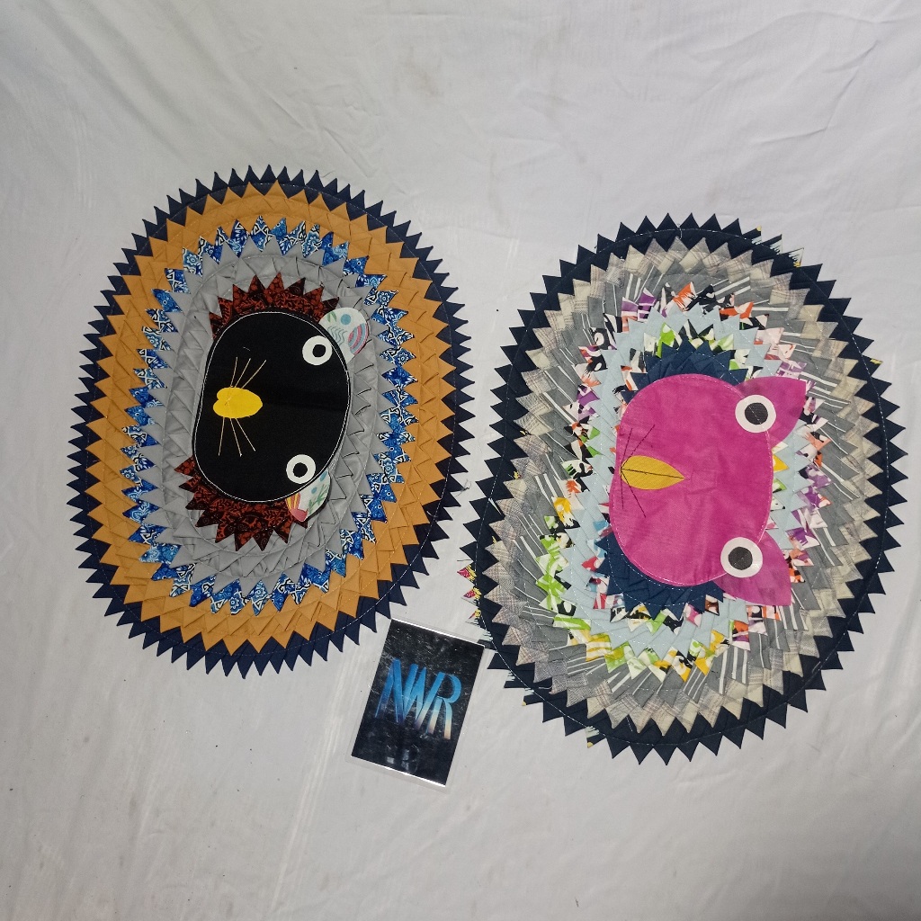 KESET KAKI KARAKTER KUCING HANDMADE Motif Hewan Lucu untuk Dekorasi Rumah Ukuran 60x45 cm Kualitas B