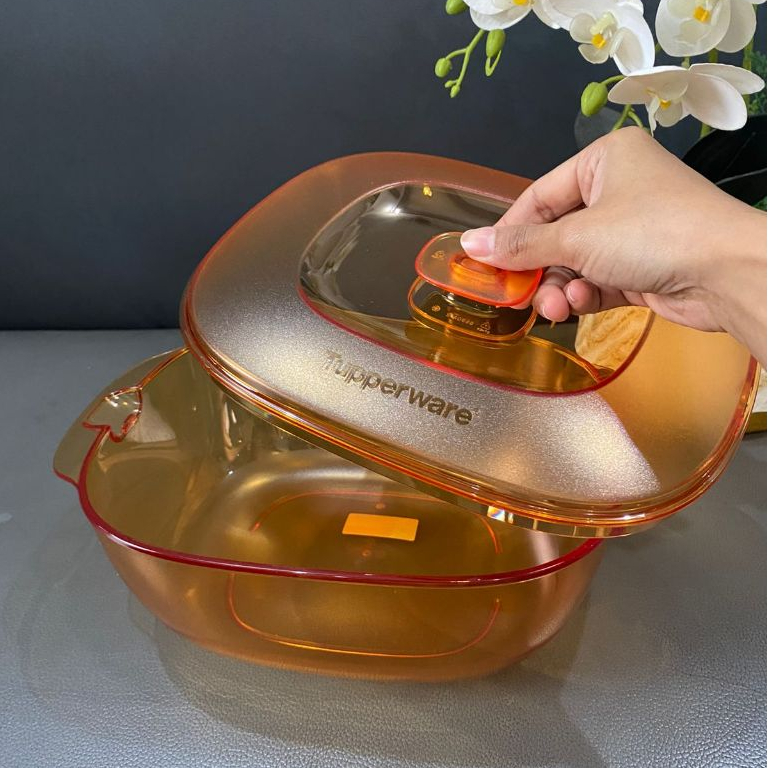 Tupperware Promo CLASSY CRYSTALLINE Soup Server 2.7 L tanpa sendok | wadah prasmanan | microwave saf