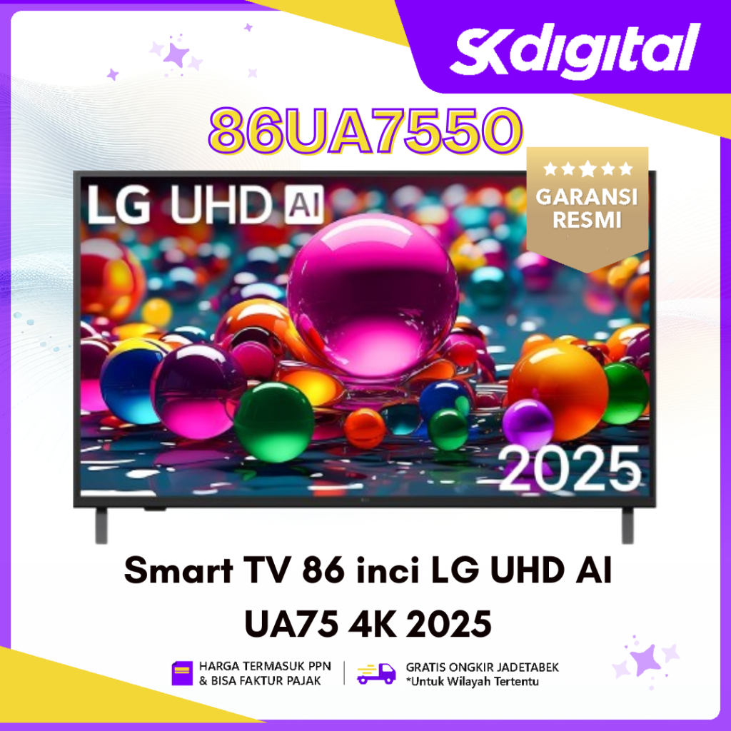 TV LG 86UA7550 TV 86 Inch UHD AI 4K Smart TV 86UA7550PSA