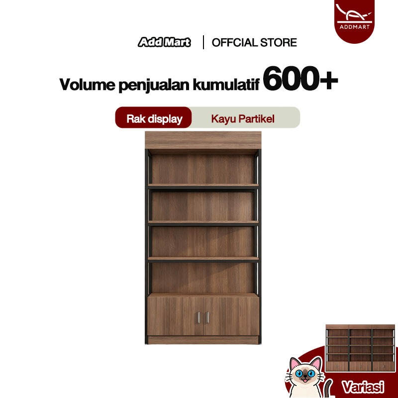 Rak Penyimpanan Gudang Rak Buku Lemari Serbaguna Kabinet Kayu Apartemen Kecil Rumah Sewa Ekonomis