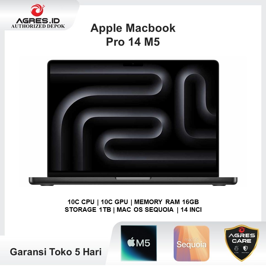 Laptop Apple Macbook Pro 14 M5 | 16GB 512GB | Garansi Resmi
