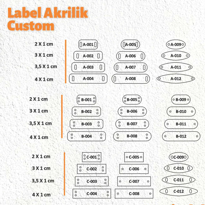 Label Hijab Akrilik label brand Akrilik label Custom label Toko
