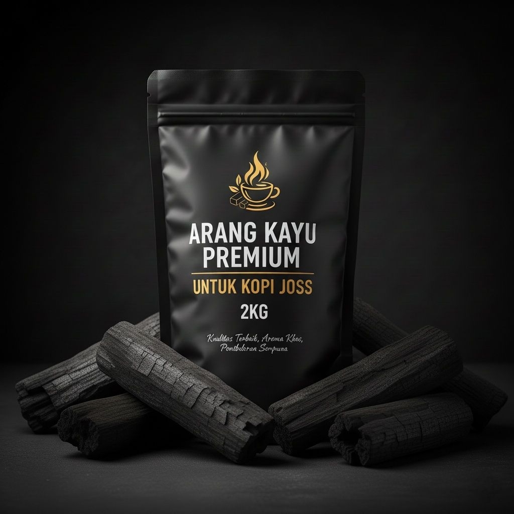 Arang Kayu Asam Premium 2KG untuk Kopi Joss – Tanpa Bahan Kimia