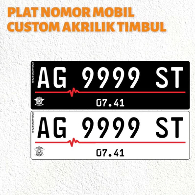 Plat Nomor Mobil Plat Mobil Akrilik Custom Timbul