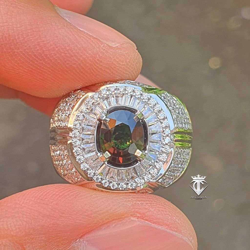 Batu Permata Natural Green Chrome Tourmaline 1.08 Ct GRI Lab Memo