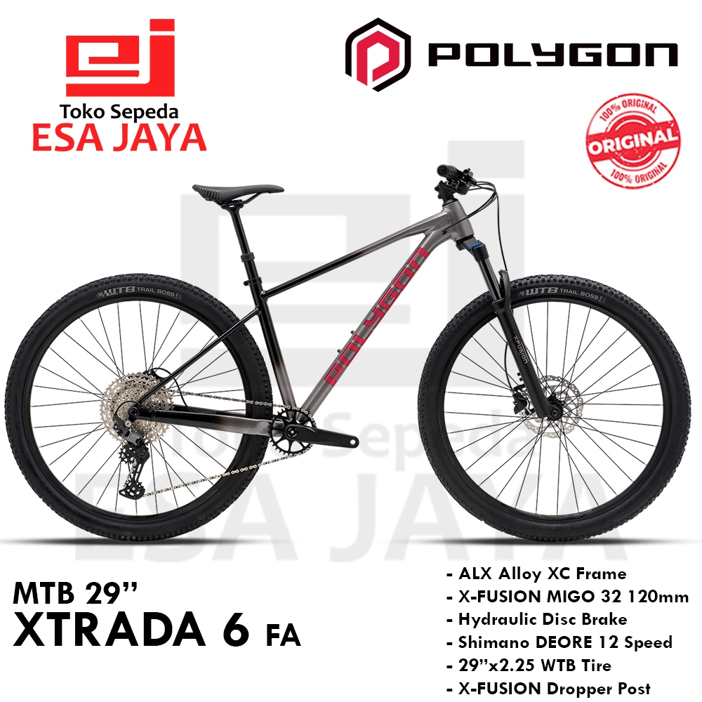 Polygon Xtrada 6 FA 29” – MTB XC Shimano Deore 1x12 | Air Fork | Dropper Post