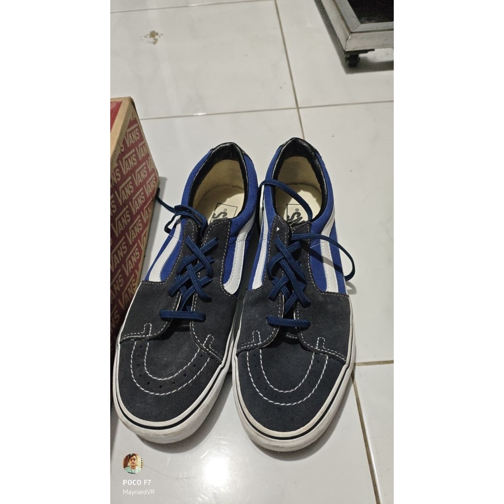 SEPATU VANS SK8-LOW CHARCOAL BLUE ORIGINAL PT.NAVYA