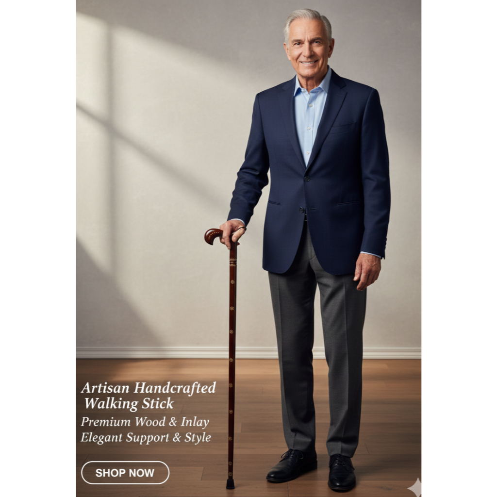 Tongkat Teken Alat Bantu jalan Kayu Jati asli