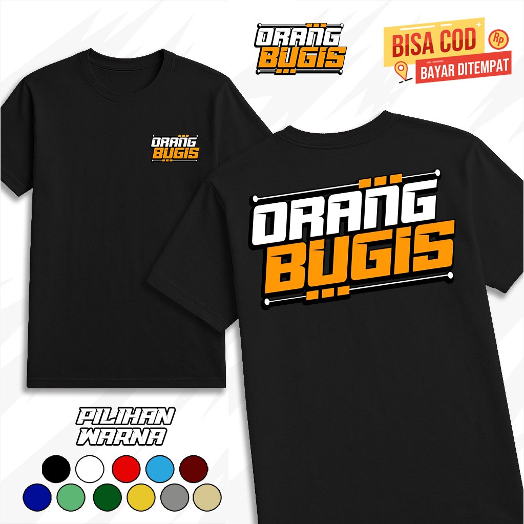 T-shirt Kaos Orang Bugis - kaos Bugis Pride Baju bahan halus - kaos atasan pria