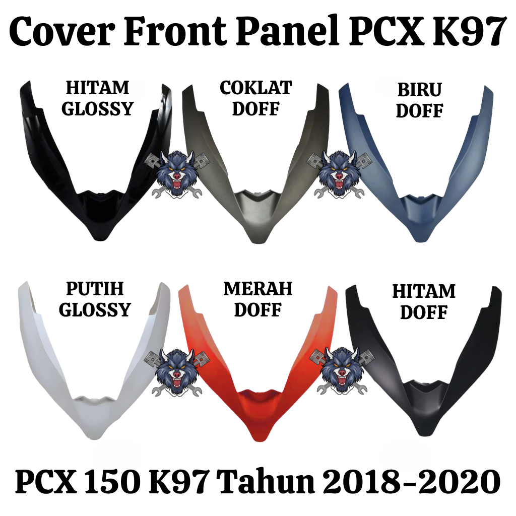 Cover Front Panel Depan PCX K97 150 2018 - 2020 Hitam Glossy Hitam Doff Coklat Doff Biru Merah Putih