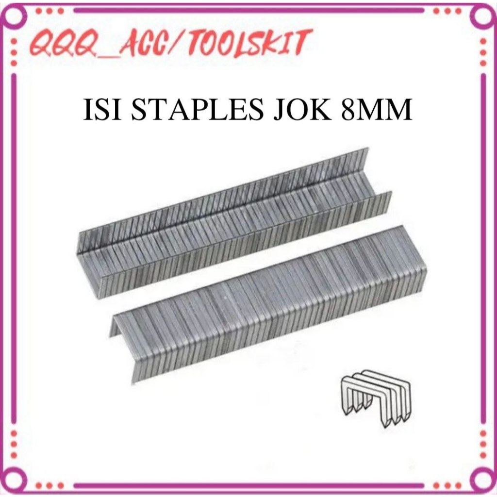 Refil Isi Staples Xander 8mm Bisa untuk Staples ukuran 4-14mm sangat Cocok Buat Jok Motor Dll
