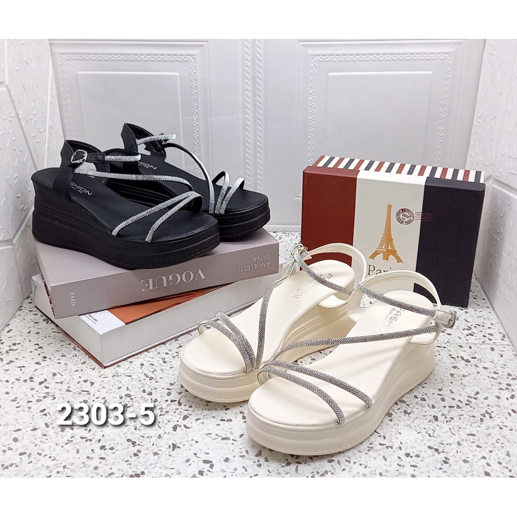 Sendal import Wanita Tapak Sampan 5cm