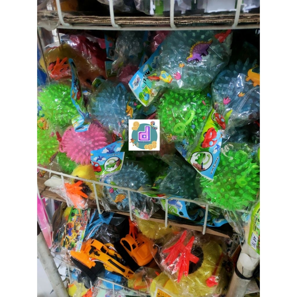 Mainan Bola Duri Karet Nyala Bunyi CIT CIT/ Bola Karet Bunyi/ Bola cit cit/ Mainan Bola Karet