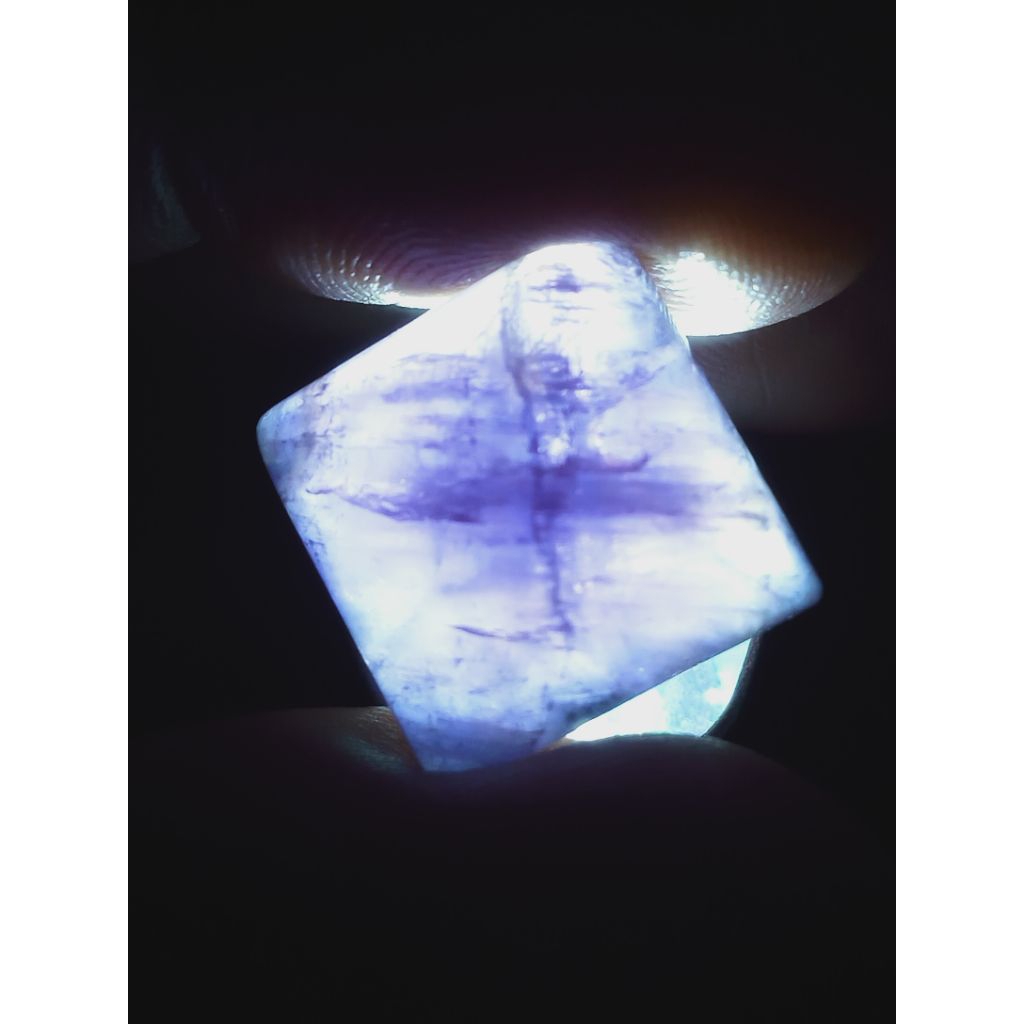 Batu Kecubung Ungu Tapak Jalak Cutting Kotak Antik