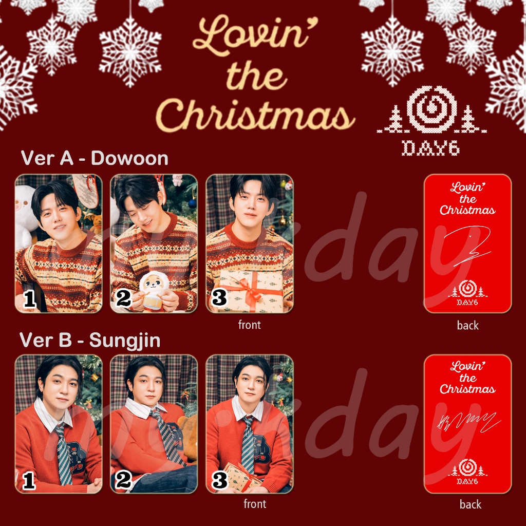 PC-2074, Unofficial Photocard DAY6 Lovin' The Christmas 2 sisi