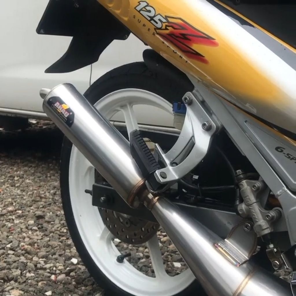 Knalpot Racing YMH125z tipe Std Racing Stainless Leher Press Ahau one