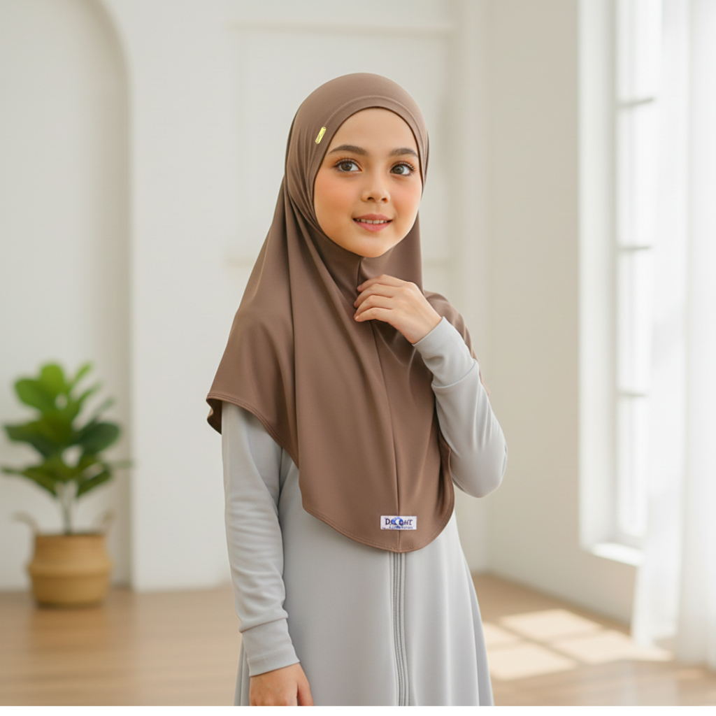 Marwah Jilbab Instan Bergo Marwah Anak Akrilik Usia 5 - 10 Tahun Jersey / Hijab Non pet Hamidah Anak