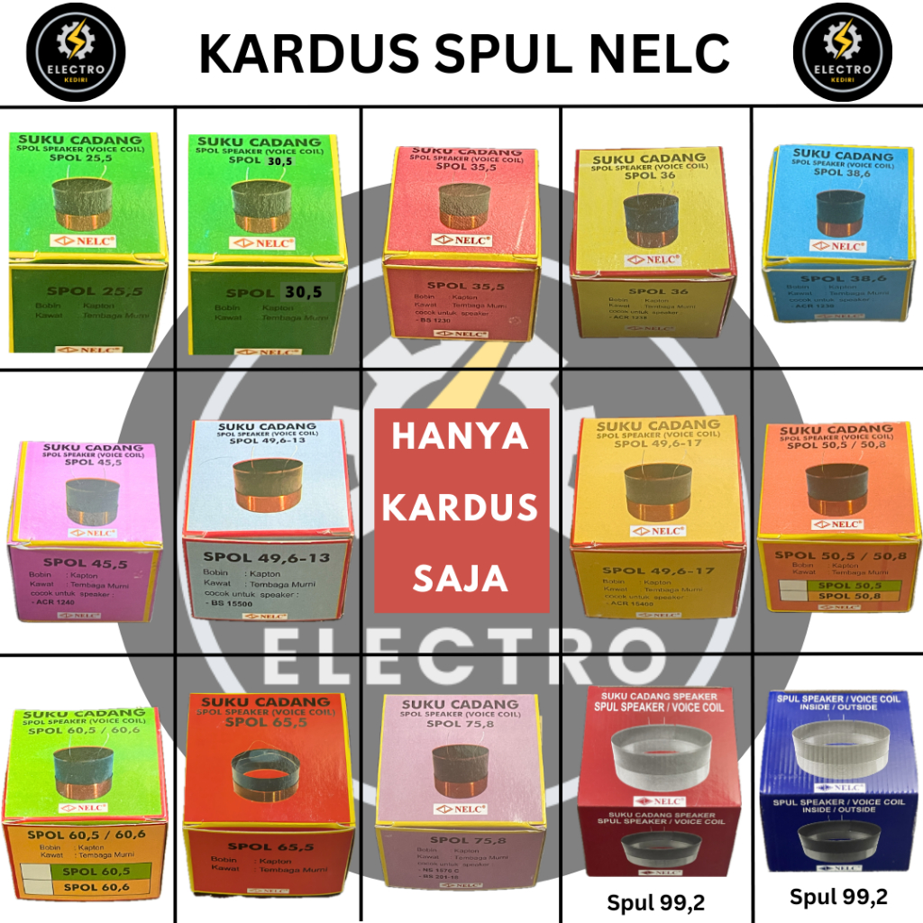 Rumahleha Spul Nelc 49,6Mm - 17 Acr15400 - Heatsink Spol 49,6 Acr 15400 Tembaga Murni, Kapton