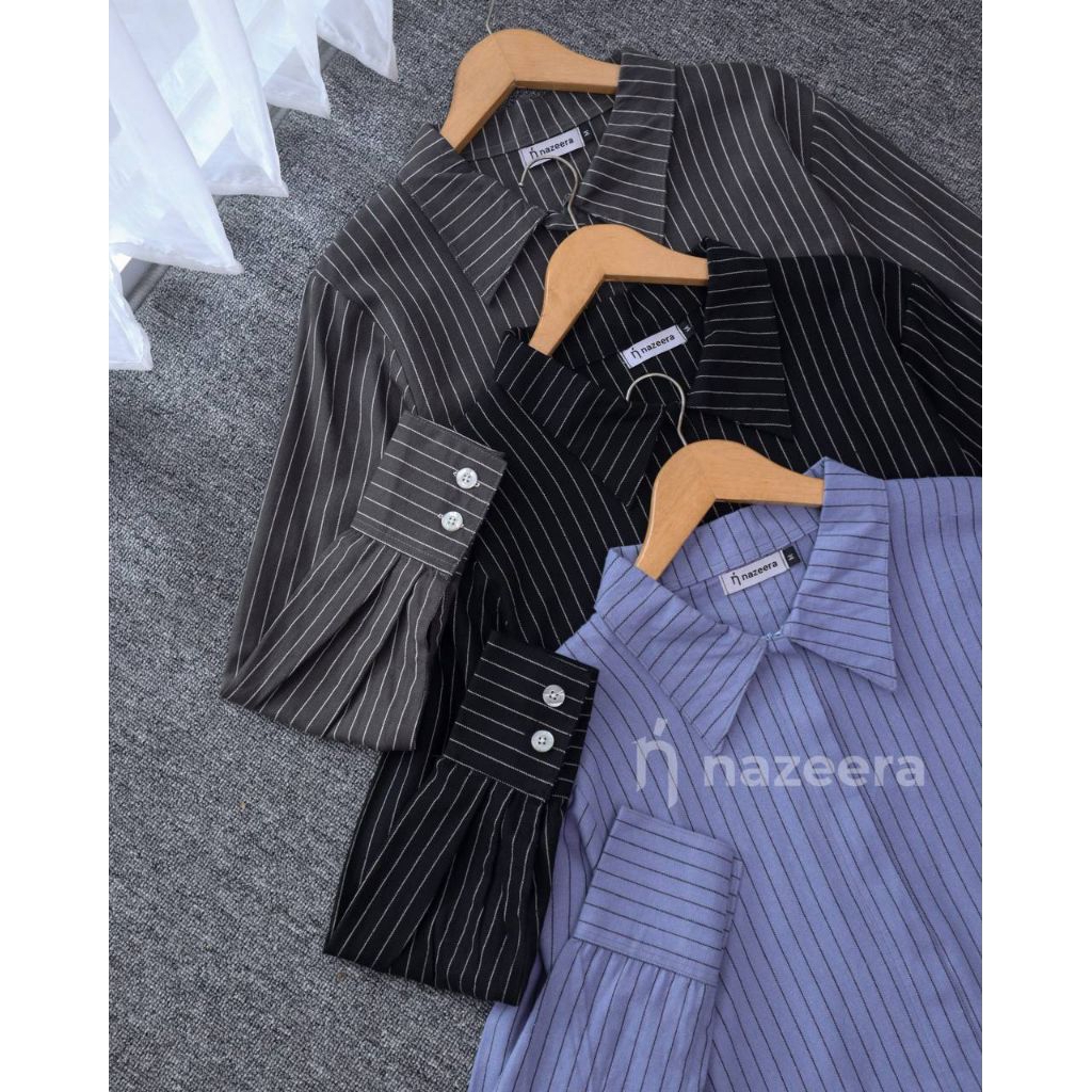 Gamis Anara Stripe By Nazeera Nida