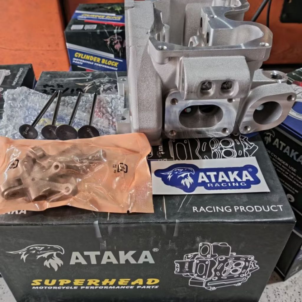 ATAKA Racing Super Head CERAMIC Porting CNC + RRA Klep 20 23 22 25 23 26 MX KING JUPITER MX OLD MX N