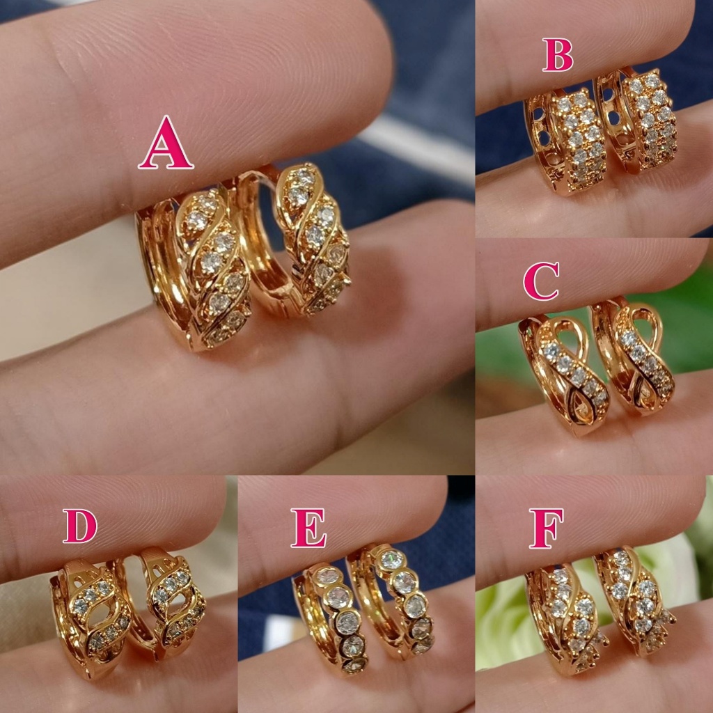 [kenten] anting jepit xuping permata simple mewah