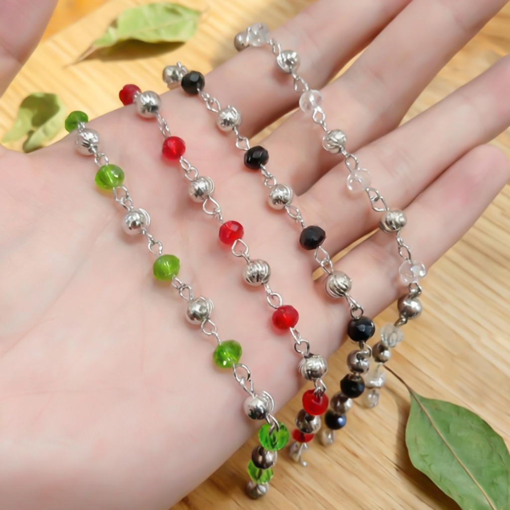 gelang lentera perak Permata lampion warna warni