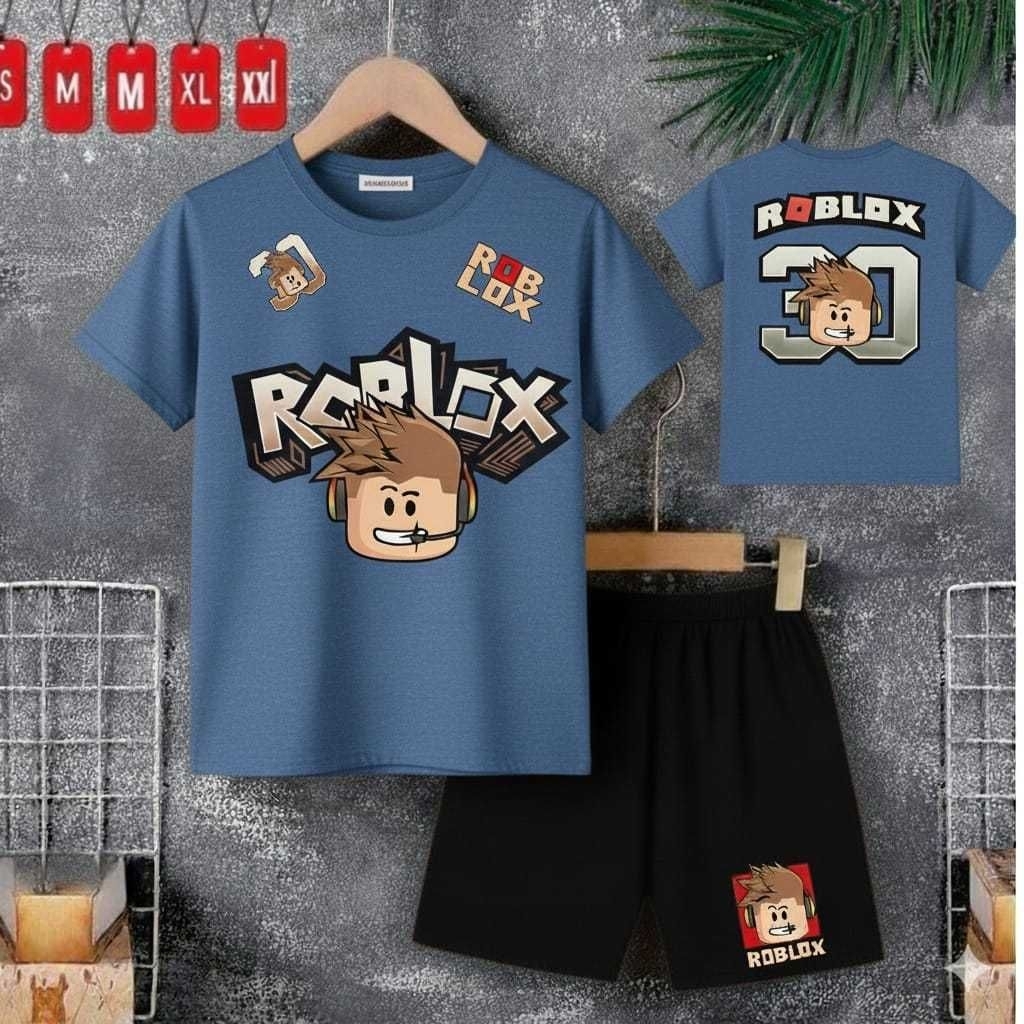 [BISA COD] SETELAN KAOS ANAK ROBLOX USIA 2-11 TAHUN / SETELAN KAOS ROBLOX BOXER CEWEK COWOK / SETELA