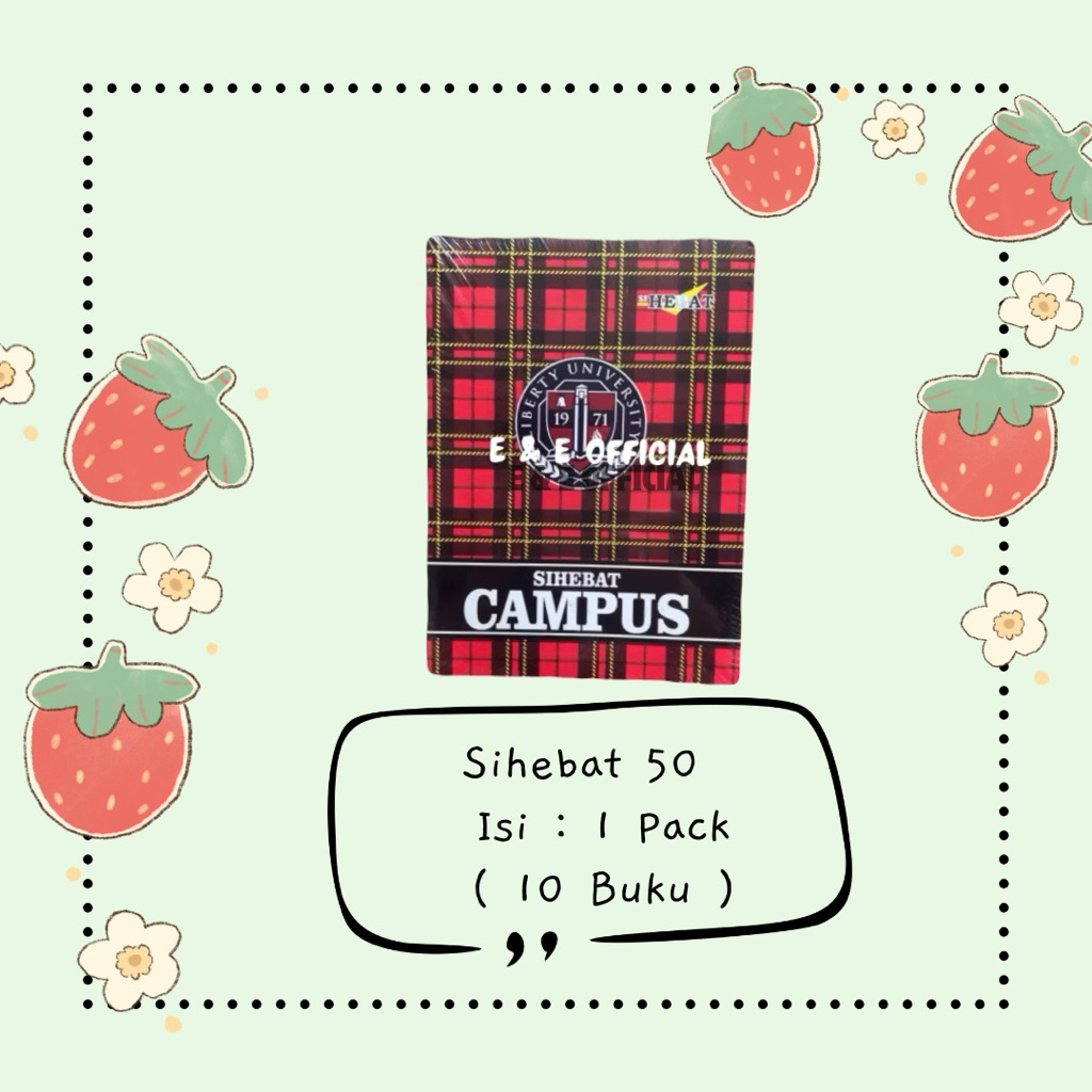 [ 1 PACK ] BUKU CAMPUS SIHEBAT 50 LEMBAR / BUKU PANJANG / BUKU BOXY CAMPUS / BUKU TULIS BIG BOSS CAM