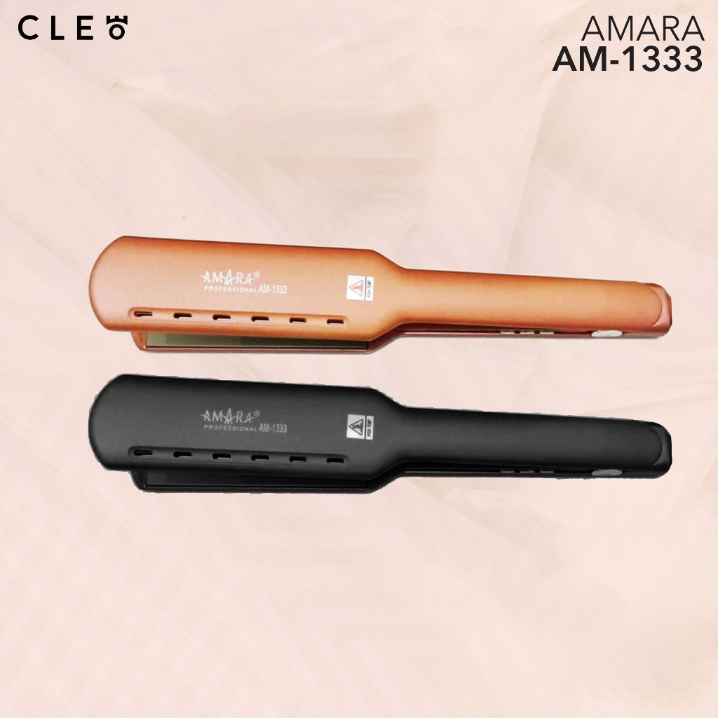 Catokan Rambut AMARA AM-1333 Plat Lebar Keramik Tourmaline Ion Original