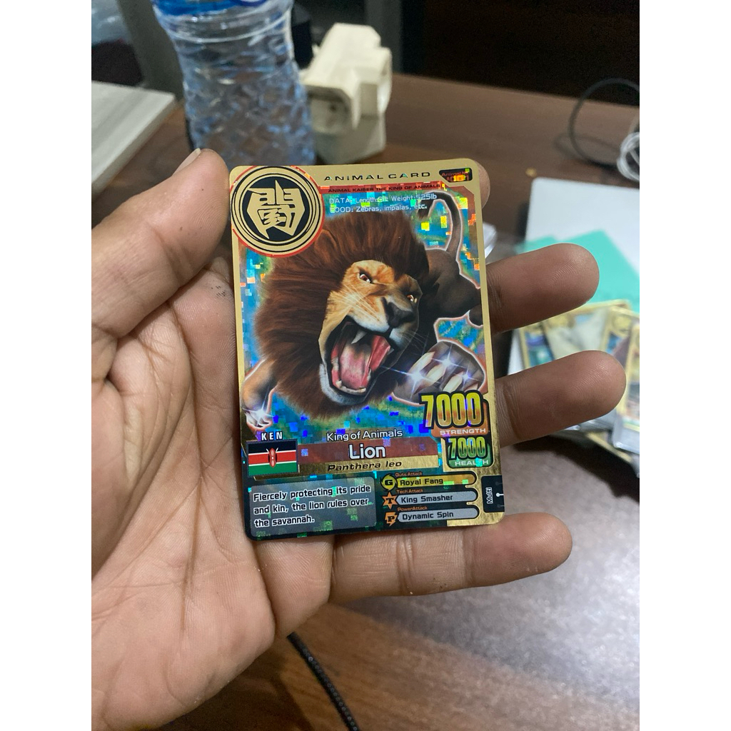 Kartu Animal Kaiser, Lion, Animal Card, Ver 5, Ori Namco