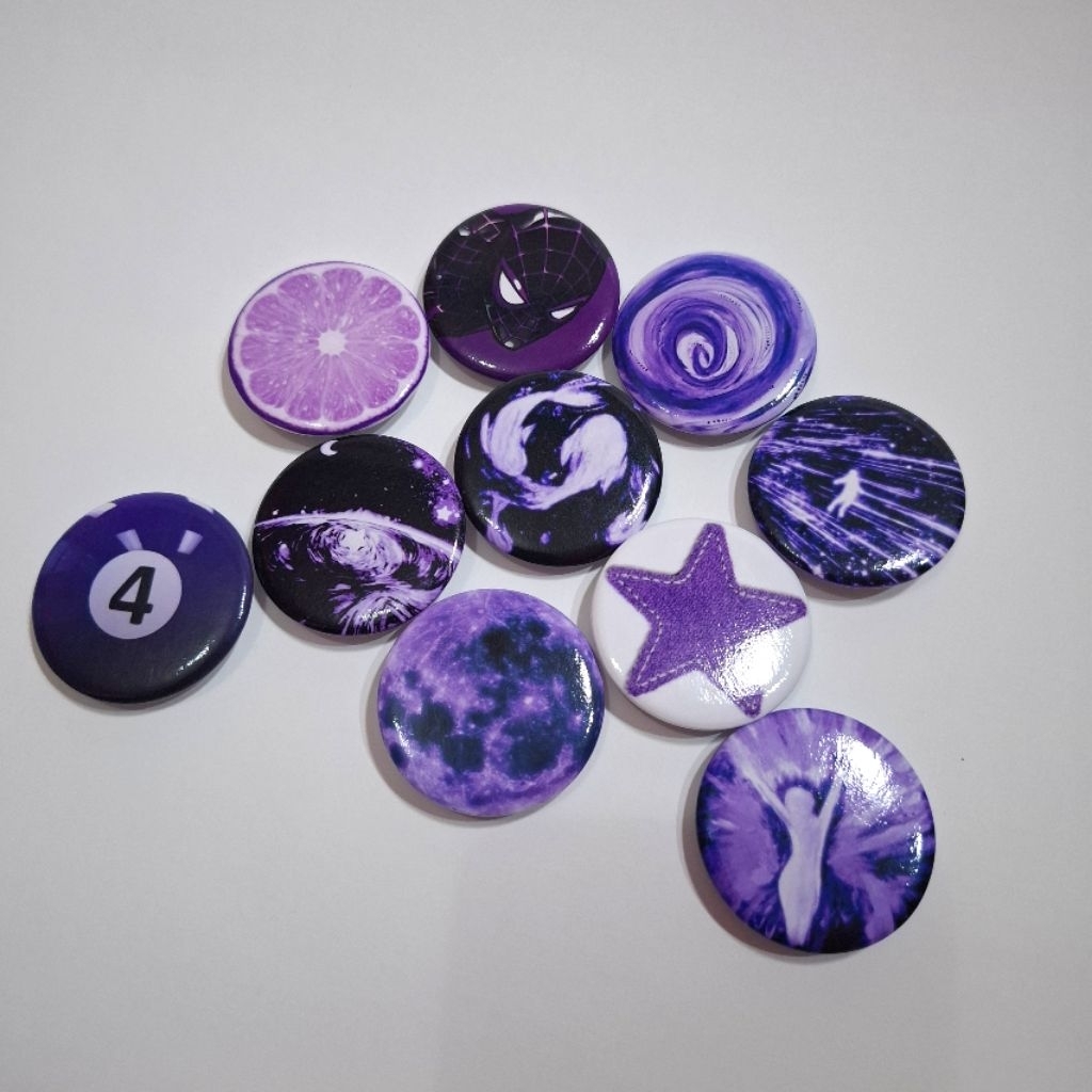 Pin Button Purple Edition | Pin tas | Pin aesthetic | Pin lucu  | Bros tas | Aksesoris tas  #1