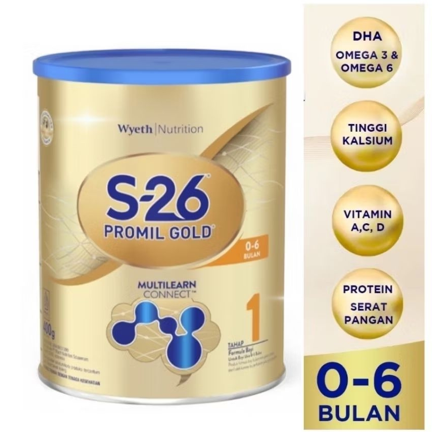 S26 Promil Gold 1 400gr - Susu formula 0-6 Bulan