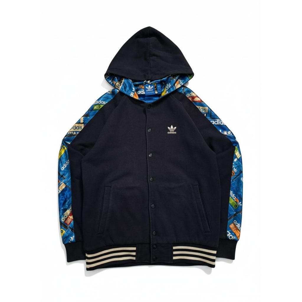 Adidas Originals "Shoebox Print" Varsity Hoodie Jacket