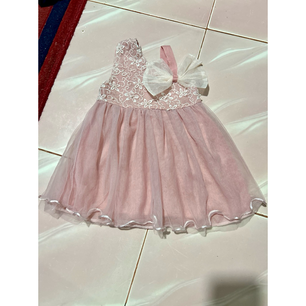 dress gaun bayi perempuan baju baby girl 6 7 8 9 0 11 sampai  12bulan prelov gaun ultah ulang tahun 