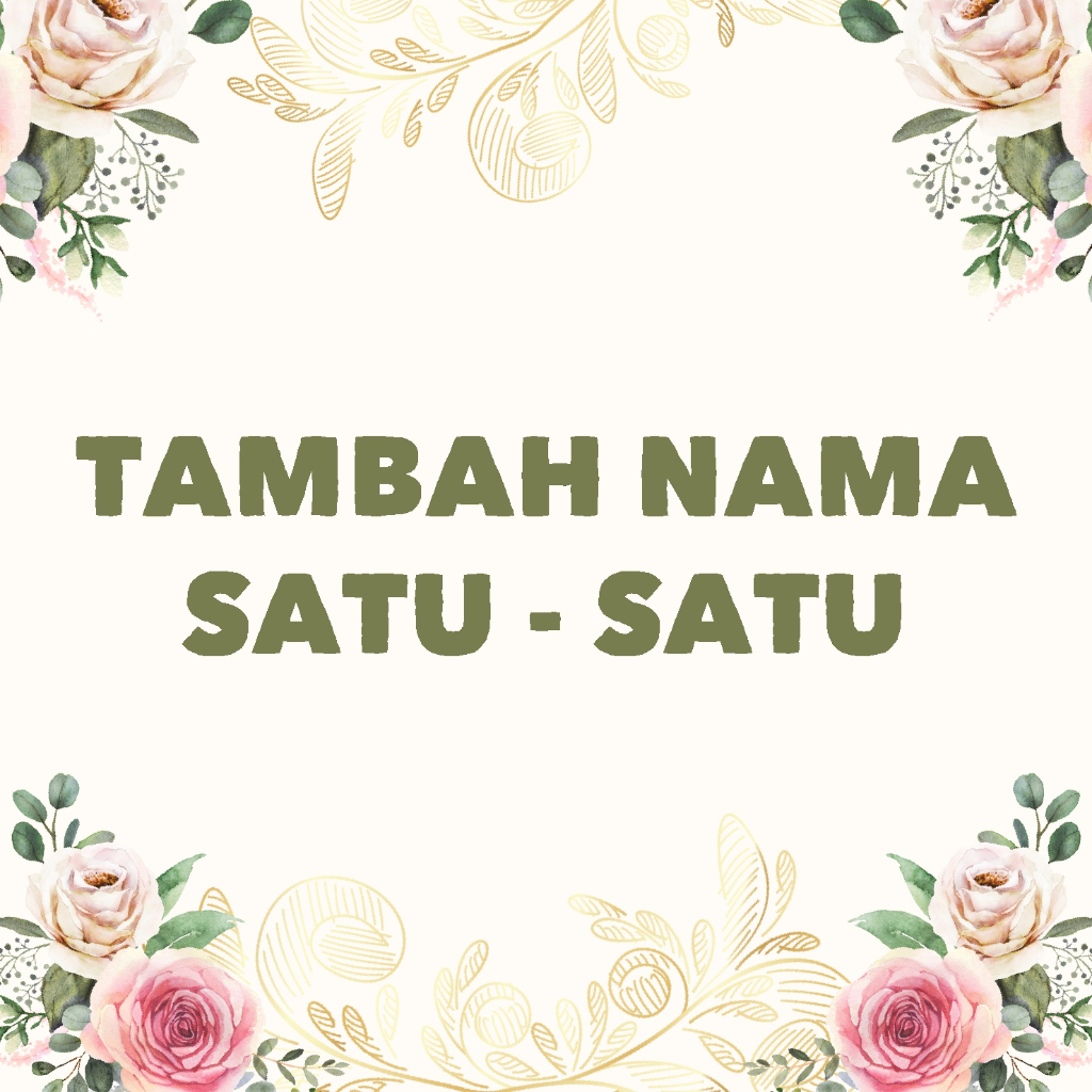 Tambah nama satu per satu / custom nama per tas