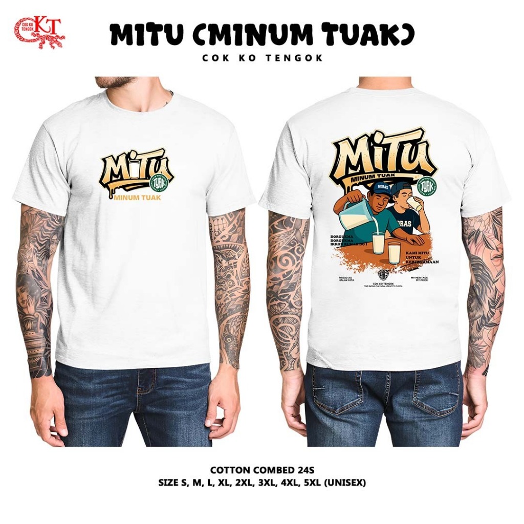 CKT MITU (MINUM TUAK) Kaos Batak Cok Ko Tengok Katun Combed 24s Premium Distro Basic Tshirt