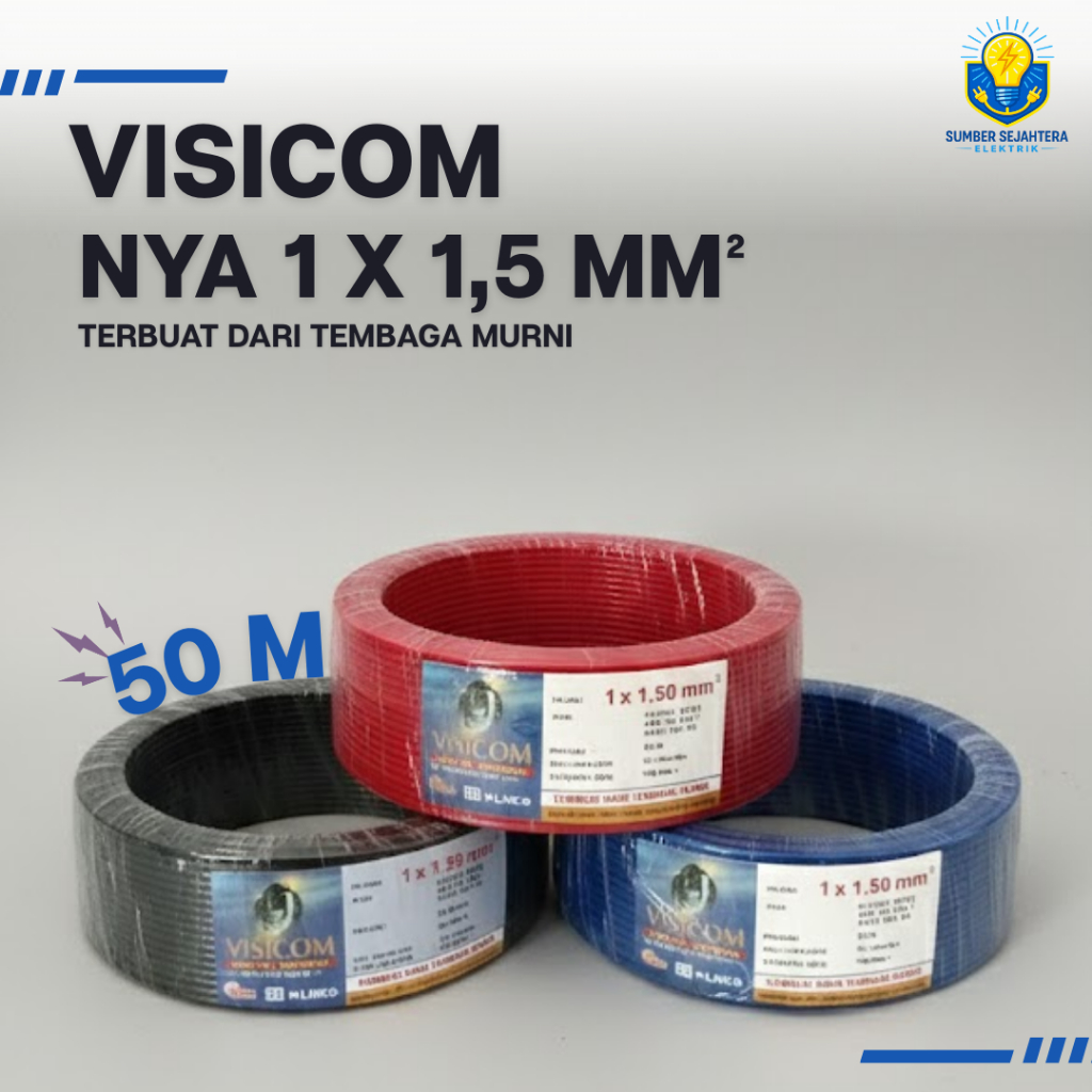 Kabel NYA Visicom 1.5mm/50M / Kabel Visicom 1x1.5