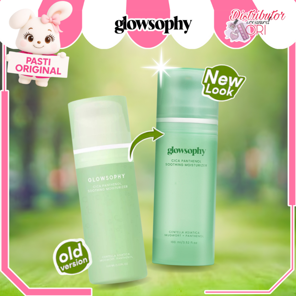 Glowsophy CICA Centella Soothing Moisturizer Mugwort Gel Day and Night Skincare 100 ml untuk jerawat