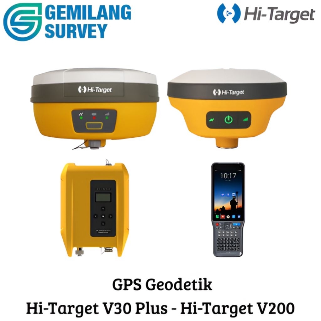 GPS Geodetik Hi-Target V200 Rover Kit / Geodetik Hi-Target V30+ Base Kit