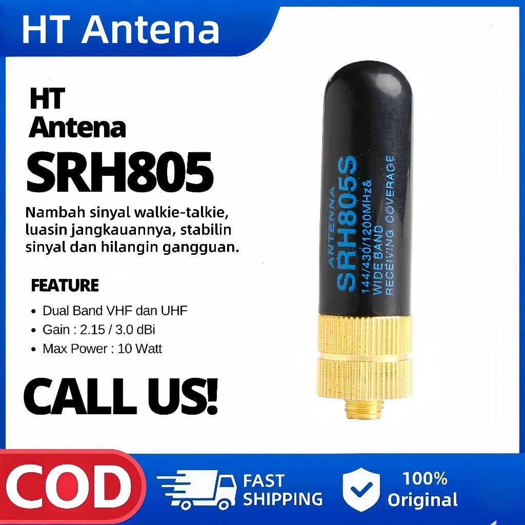 Antena HT SRH805 Walkie Talkie Terlaris | Perkuat Sinyal HT Lebih Kuat, Luas Jangkauan Stabil Tanpa 