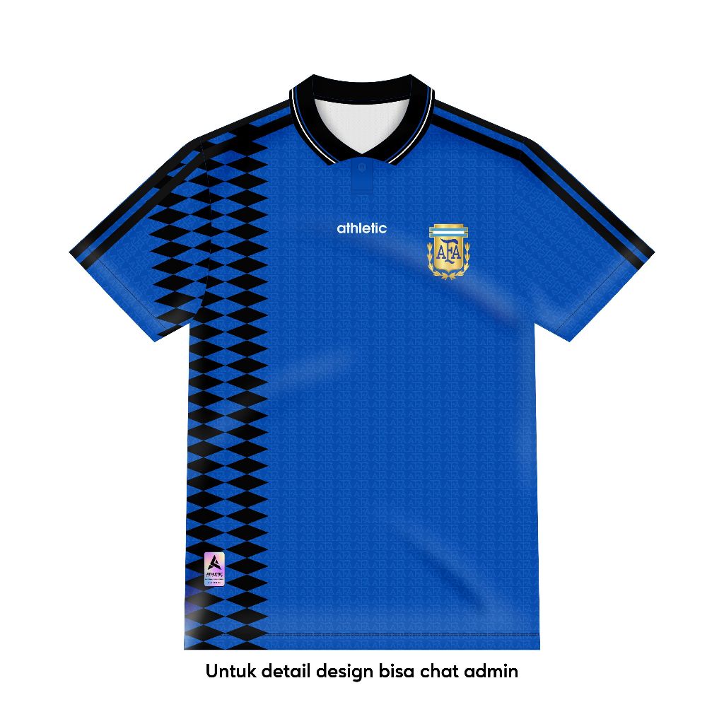 Jersey Fantasy ARGENTINA - HOME 1994-1995 Fullprinting Atasan - ATHLETIC RUN SPORTWEAR