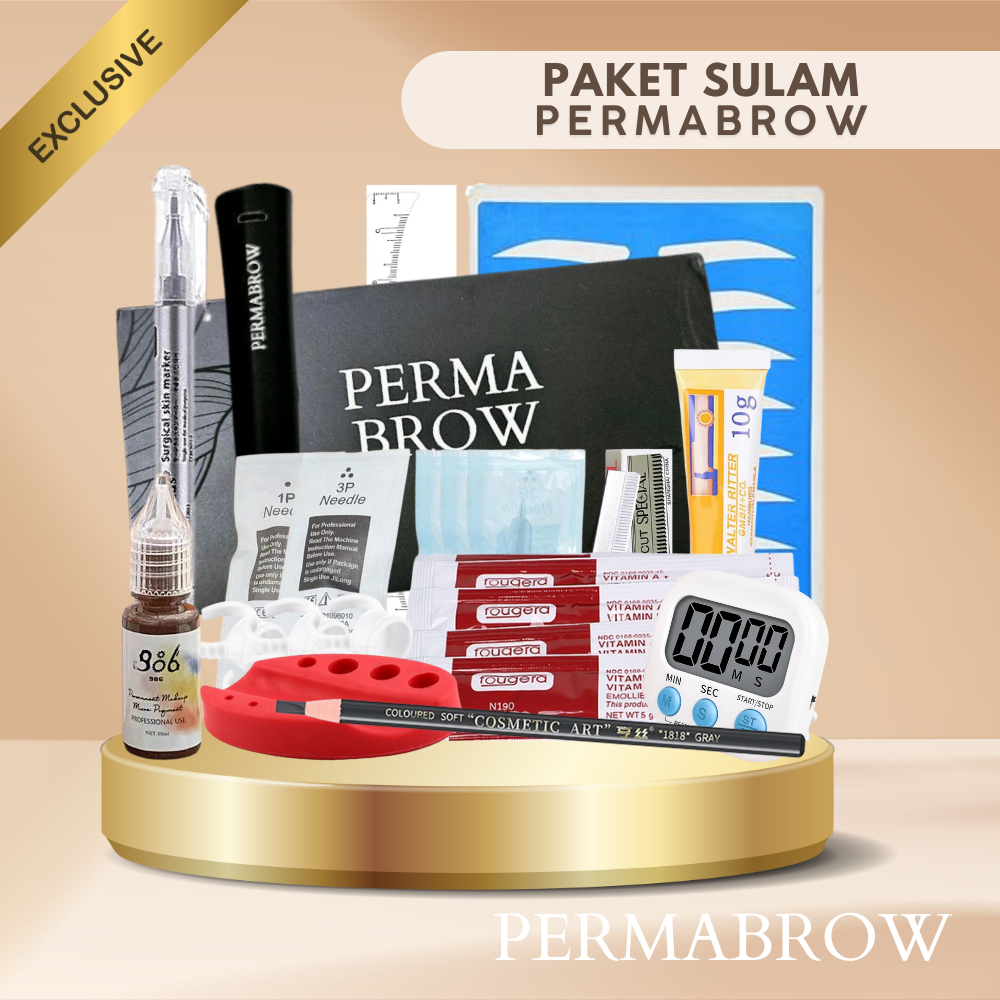 Alat Sulam Alis Mesin Lengkap | Paket Permabrow untuk Pemula & Profesional