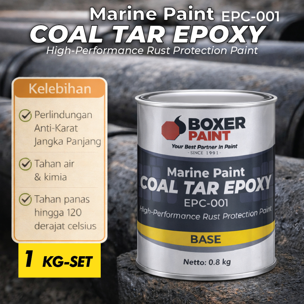 BOXER Coal Tar Epoxy (1 kg-set) Cat Epoxy Anti-Karat