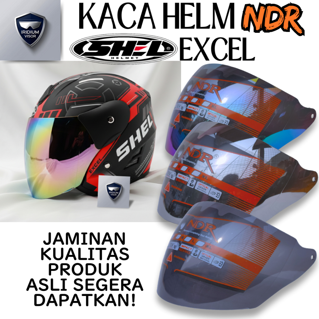 Kaca Helm | Visor | SHEL EXCEL by NDR iridium murah NDR1