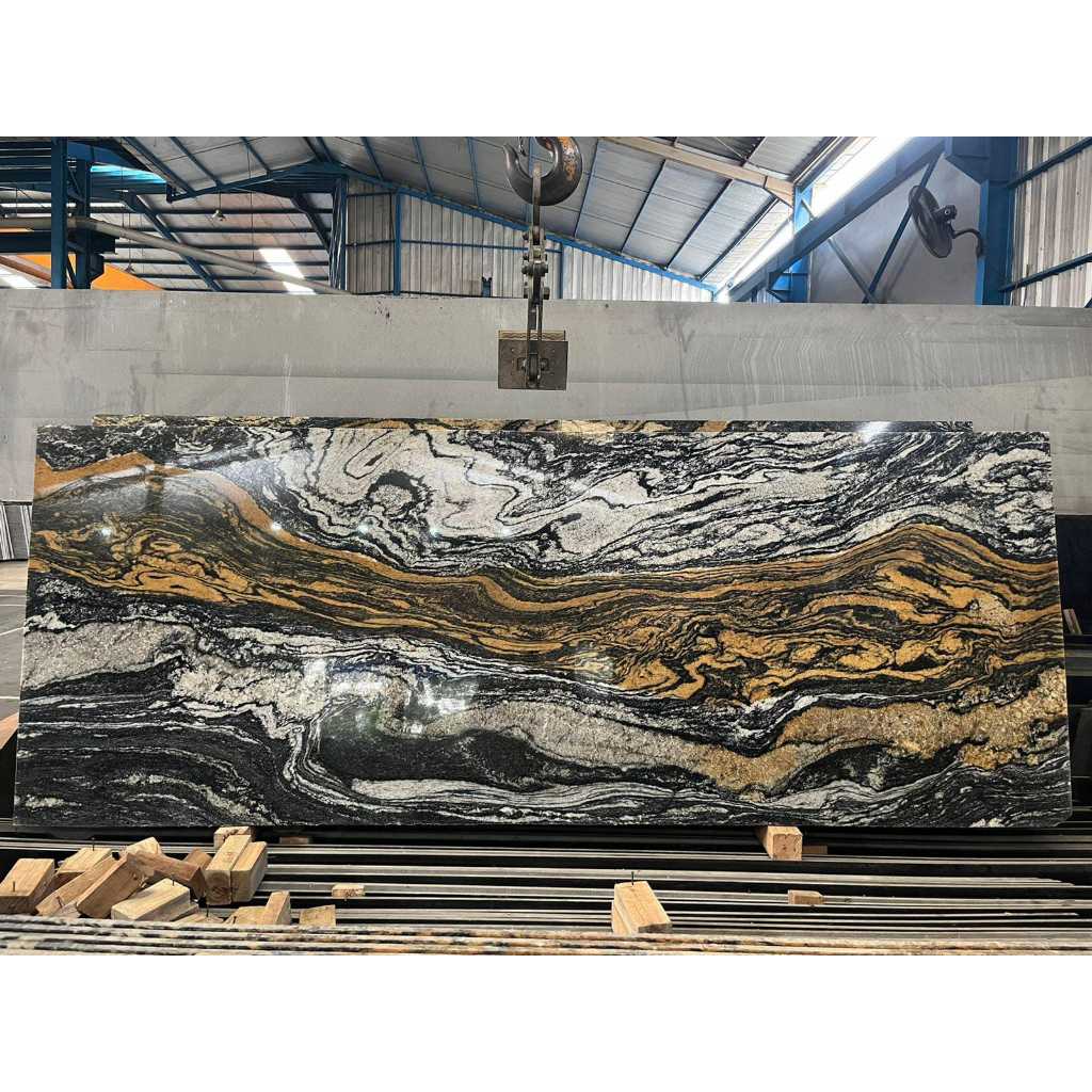 Meja Makan | Meja Dapur | Kitchen Set | Granite Titanium Gold | Meja Dapur