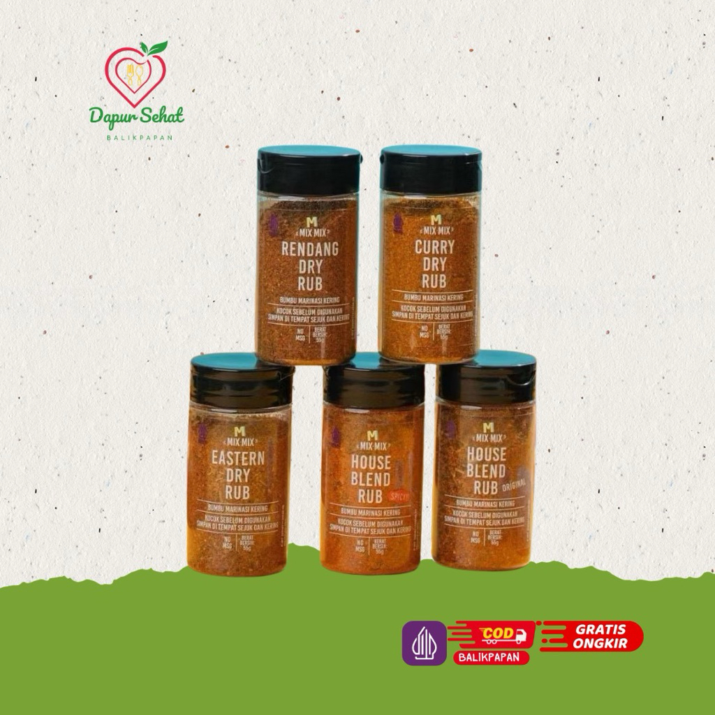 Mixmix Dry Rub 55 gram / Bumbu Marinasi Premium / Bumbu marinasi sehat / COD Balikpapan Mixmix dry r