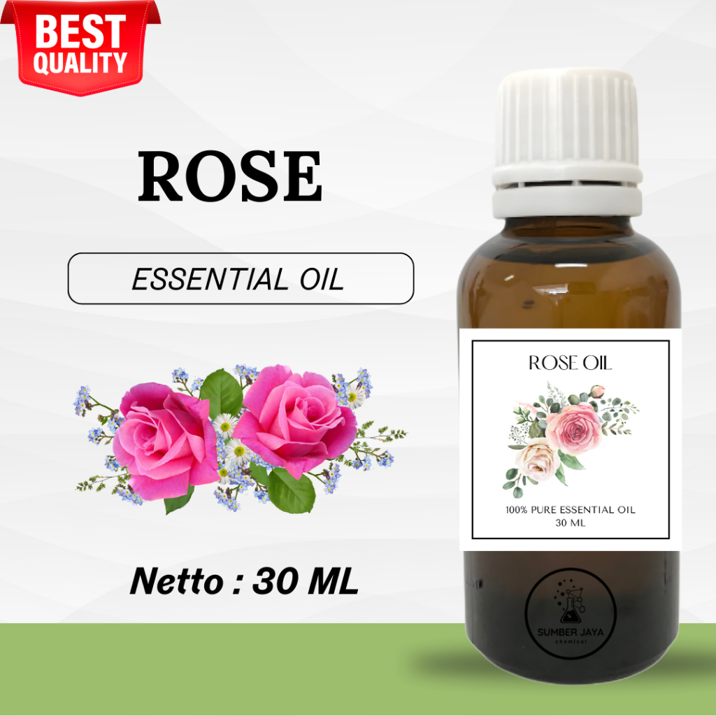 Rose Essential Oil / Minyak Atsiri Bunga Mawar 30 ML ASLI MURNI