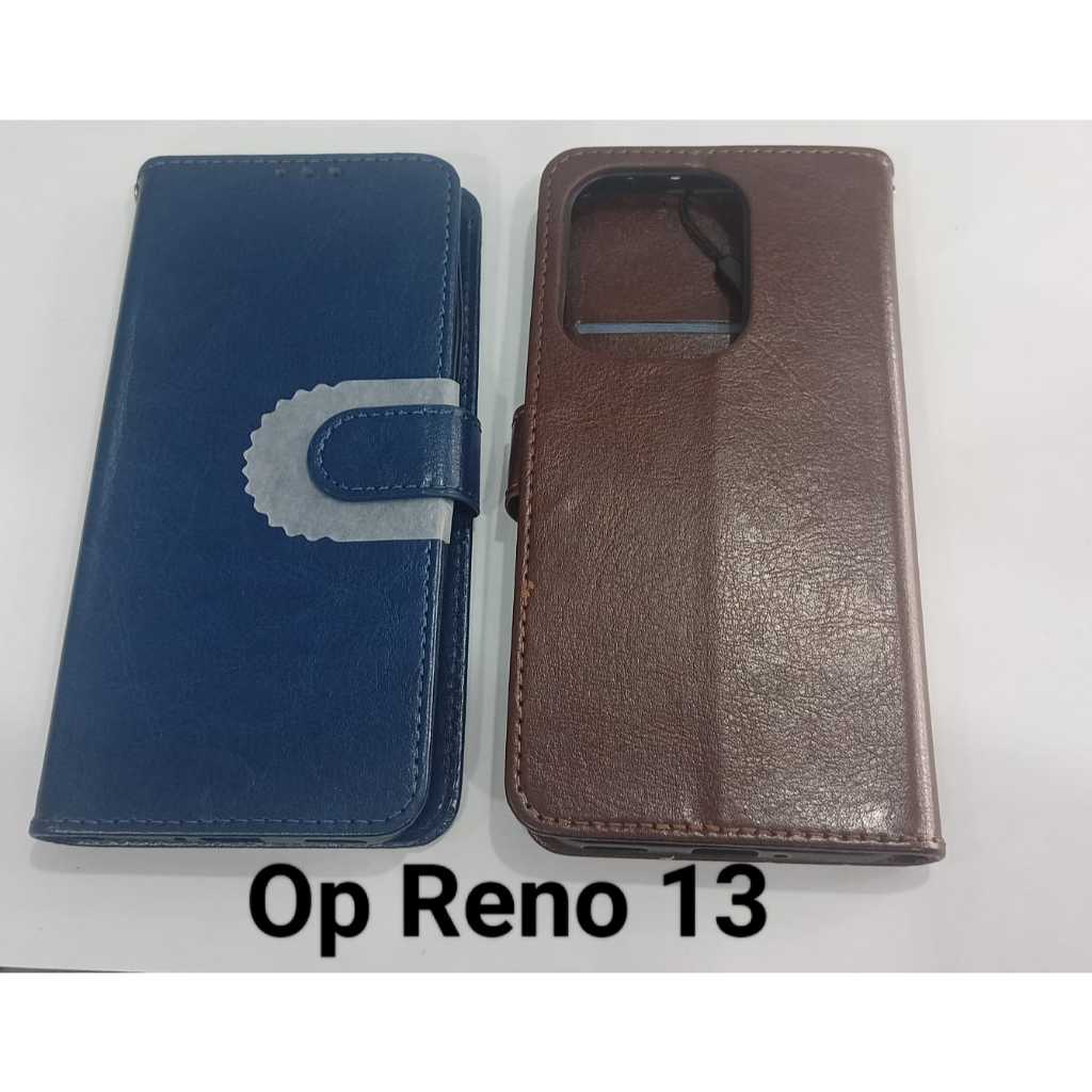 SILIKON/FLIP COVER/SOFCASE/DOMPET HP/SLOT KARTU+TALI GANTUNGAN OPPO RENO 13
